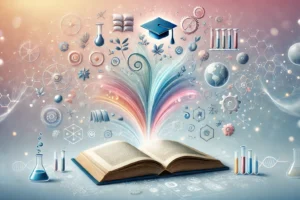 DALL·E 2024-07-19 09.55.35 – An image symbolizing knowledge, the essence of experiences, and study, in pastel colors. The image features an open book with pages turning into a sof